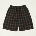FULLCOUNT 1143 Ombre Check Resort Shorts - Black