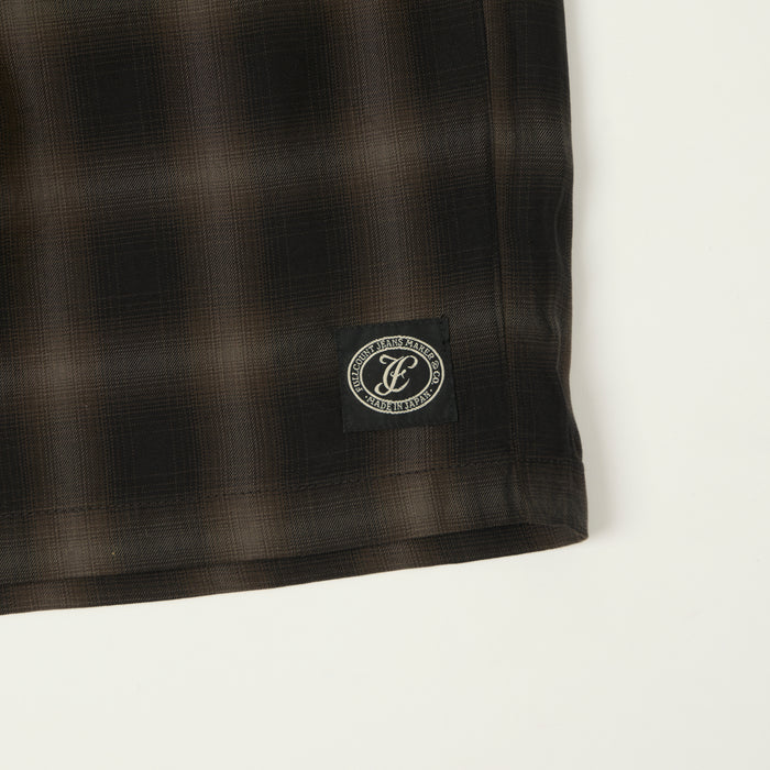 FULLCOUNT 1143 Ombre Check Resort Shorts - Black