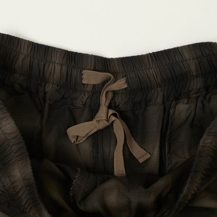 FULLCOUNT 1143 Ombre Check Resort Shorts - Black
