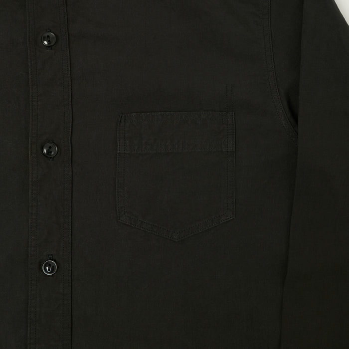 FULLCOUNT 4091L 1920s Cotton/Linen Farmers Shirt - Black