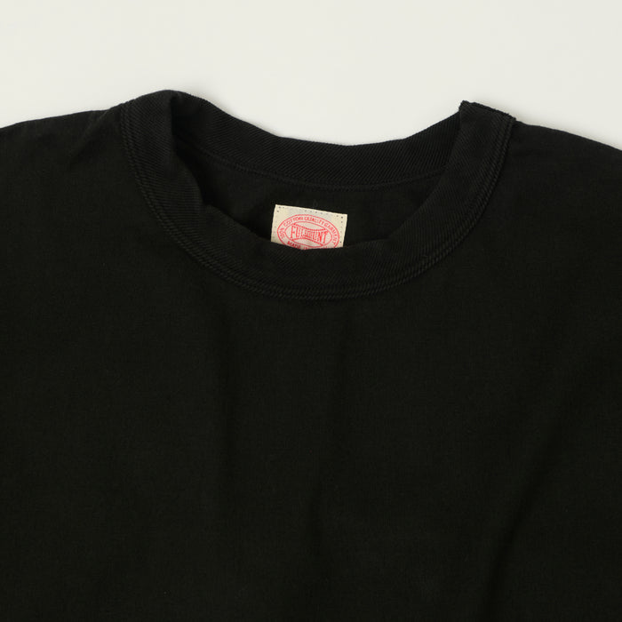 FULLCOUNT 5222 Flat Seam Heavyweight T-Shirt - Black