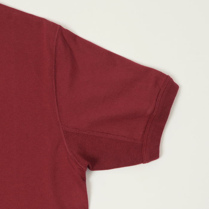 FULLCOUNT 5222 Flat Seam Heavyweight T-Shirt - Burgundy