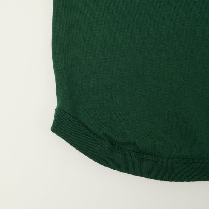 FULLCOUNT 5222H Flat Seam Heavyweight Henley - Dark Green
