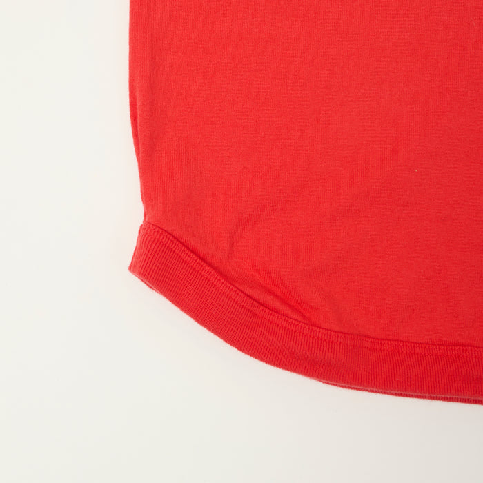 FULLCOUNT 5222H Flat Seam Heavyweight Henley - Red