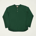 FULLCOUNT 5222LH Flat Seam Heavyweight Henley - Dark Green