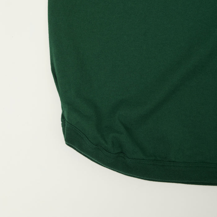 FULLCOUNT 5222LH Flat Seam Heavyweight Henley - Dark Green