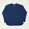 FULLCOUNT 5222LH Flat Seam Heavyweight Henley - Navy