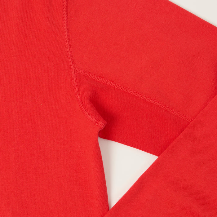 FULLCOUNT 5222LH Flat Seam Heavyweight Henley - Red