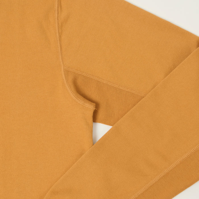 FULLCOUNT 5222LH Flat Seam Heavyweight Henley - Saffron