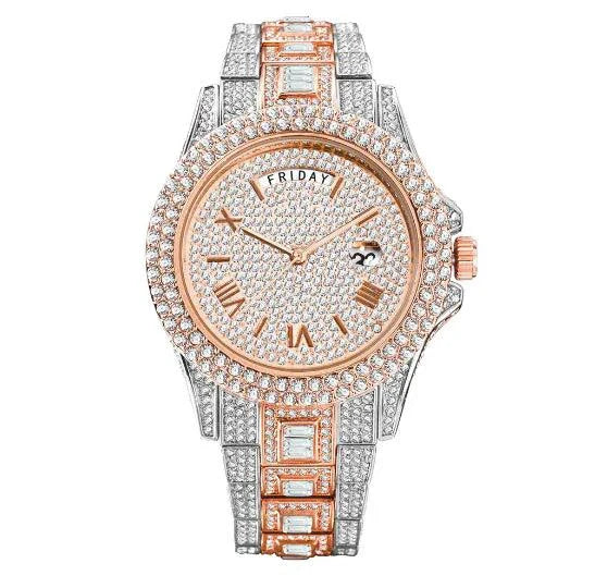 Mandotos Gentlemen's Gold Luxe Watch with a sleek gold band and elegant round dial, showcasing luxury and style.