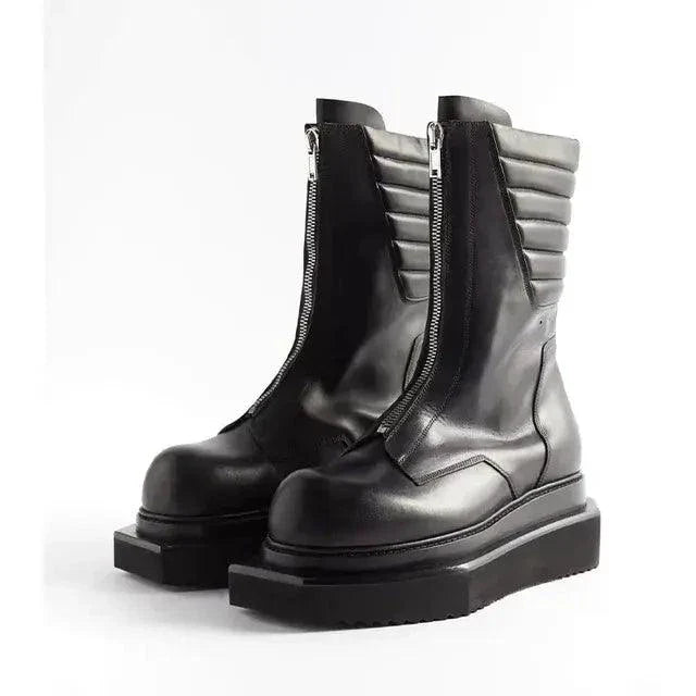 Genuine leather men's boots by MANDOTOS featuring classic design, sturdy soles, and polished finish for stylish everyday wear.
