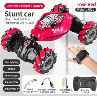 Mandotos gesture-controlled transforming stunt car with sleek design, capable of performing stunts and transforming into different modes.