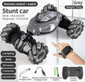 Gesture-controlled transforming stunt car by MANDOTOS with sleek design, remote control, and ability to switch between car and robot modes.