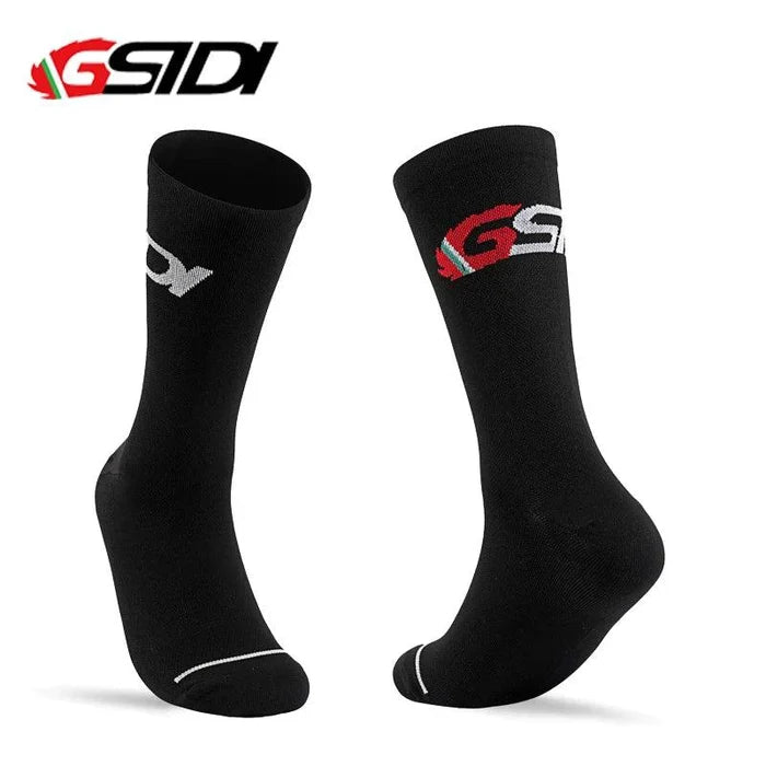 Mandotos Gsidi cycling socks with high-quality compression for men and women, ideal for outdoor biking and running sports.