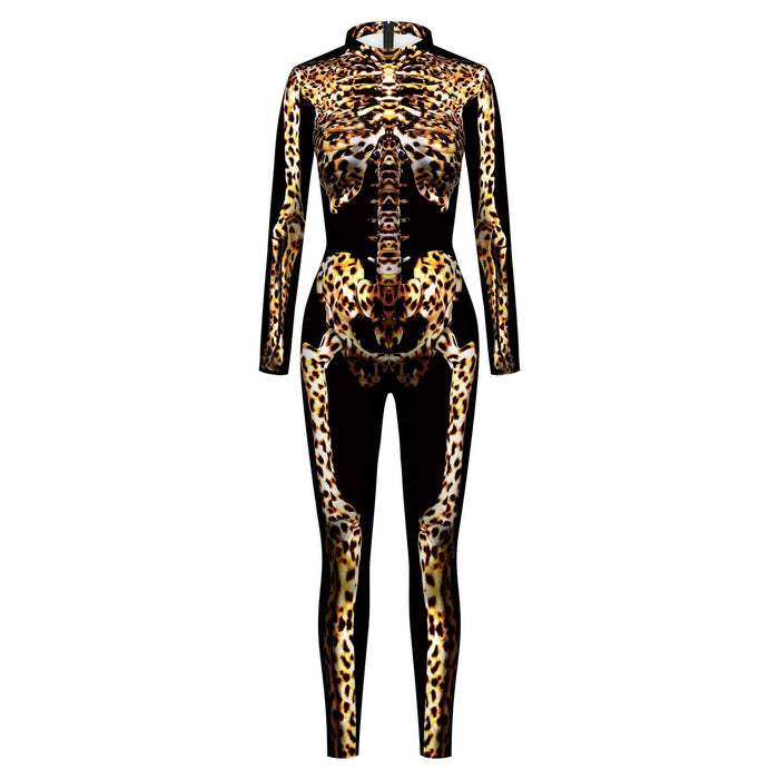 Halloween Leopard Skeleton Costume