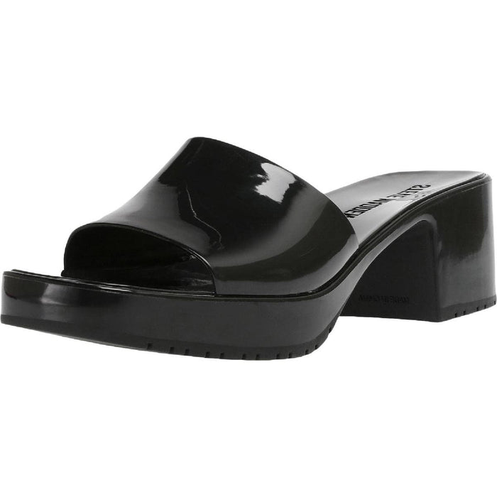 Mandotos International Harlin Jelly Chunky Heel Sandal featuring clear jelly straps and a sturdy chunky heel for stylish comfort.