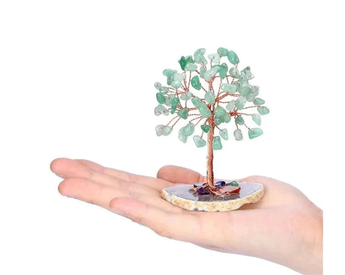 Mandotos Harmony Energy Feng Shui Trees with lush green leaves and natural wood trunks, designed to promote positive energy.