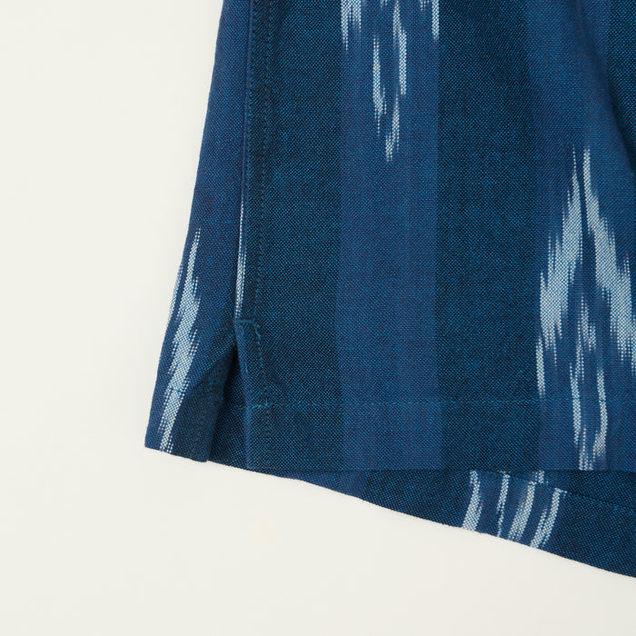 Hartford 'Ikat' Cotton Woven Palmito Shirt - Indigo