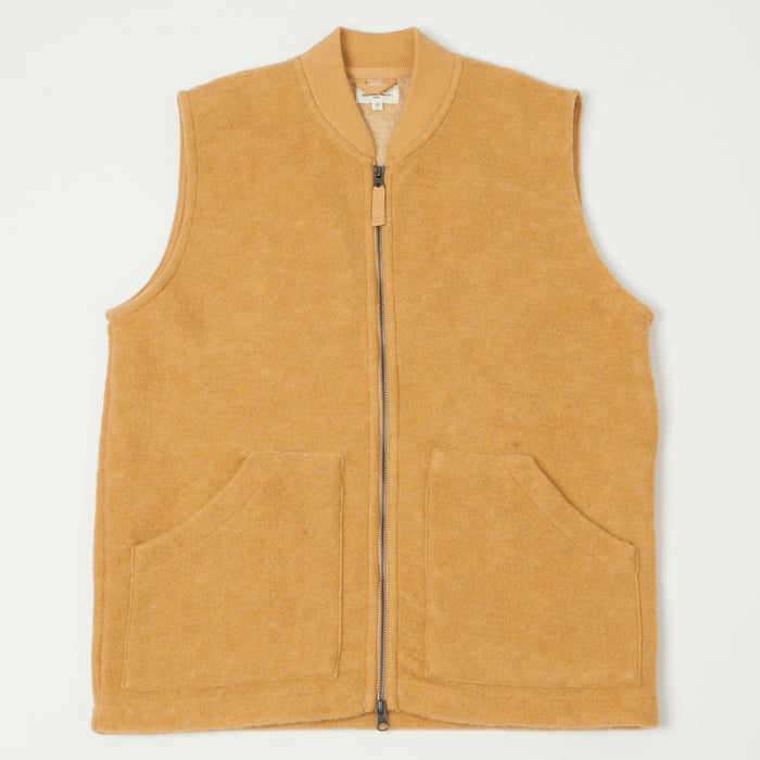Hartford Knitted Wool Vest - Mustard