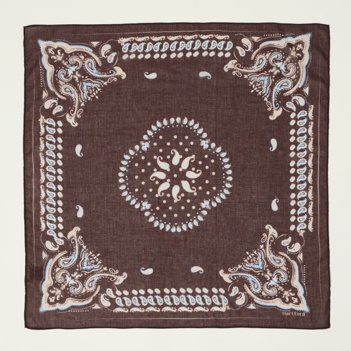 Hartford Paisley Cotton Bandana - Wood
