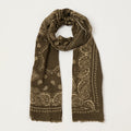 Hartford Paisley Wool Bandana Scarf - Camo