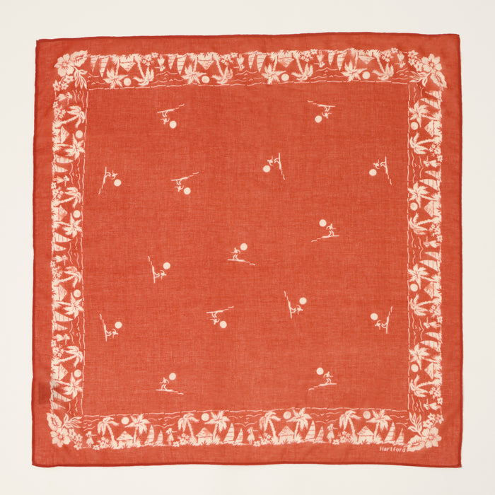 Hartford 'Surfer' Cotton Bandana - Red