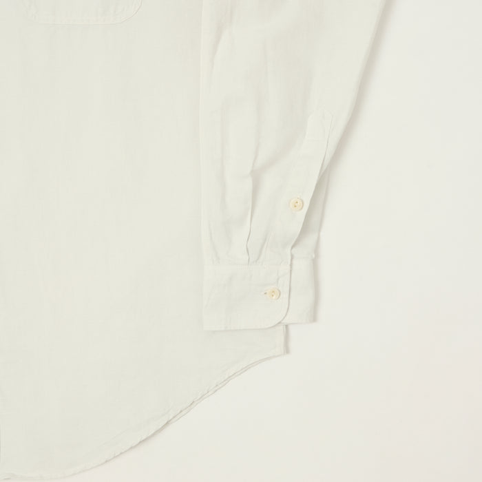 Heimat Raglan Sleeve Cotton Hemp Work Shirt - White