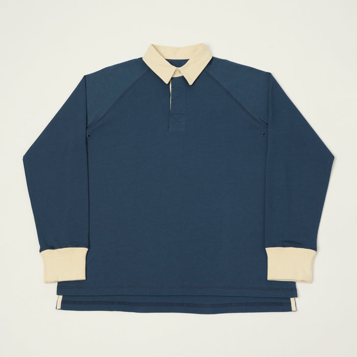Heimat Raglan Sleeve Rugby Shirt - Trail Blue