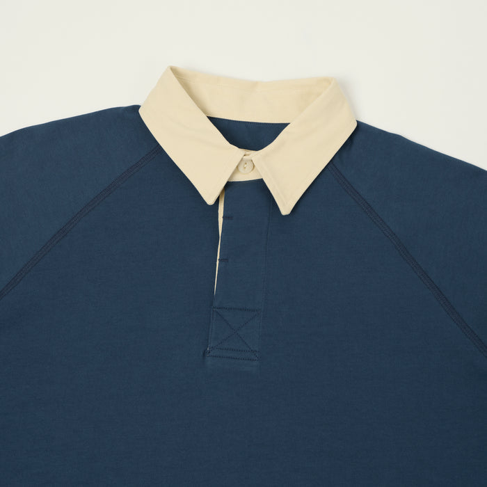 Heimat Raglan Sleeve Rugby Shirt - Trail Blue