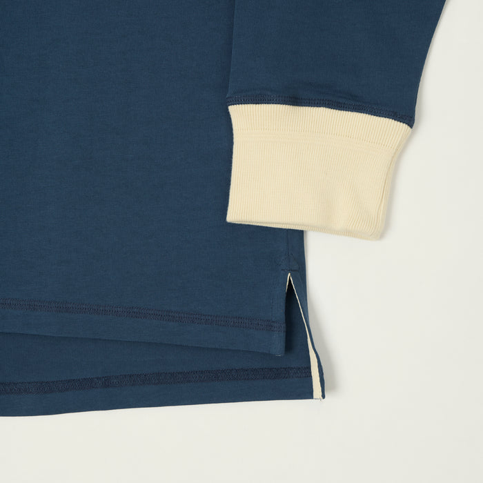 Heimat Raglan Sleeve Rugby Shirt - Trail Blue