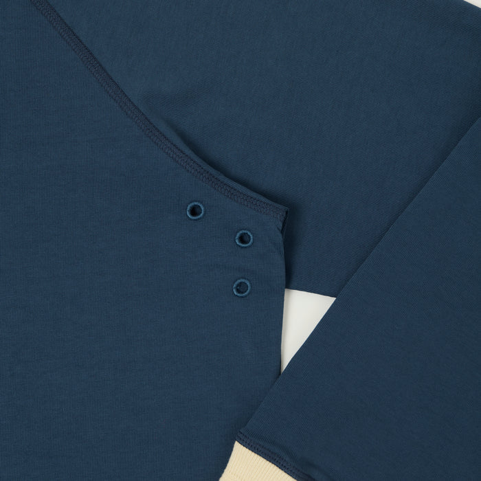 Heimat Raglan Sleeve Rugby Shirt - Trail Blue