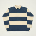 Heimat Raglan Sleeve Rugby Shirt - Trail Blue/Seashell