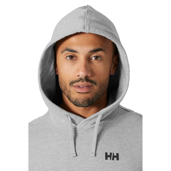 Helly Hansen Sport Core Graphic Hoodie Cotton Men's Grey Hooded Sweatshirt
