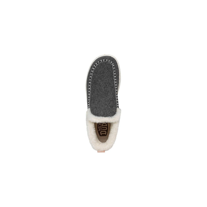HEYDUDE Denny Wool Faux Shearling Synthetic Women's Grey Boots