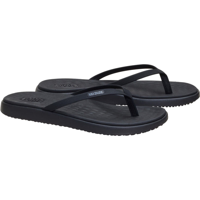 HEYDUDE Maui Breeze Polyurethane Women's Black/Black Flip Flops