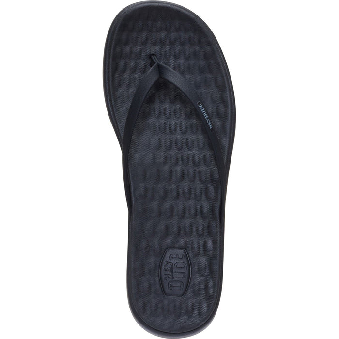 HEYDUDE Maui Breeze Polyurethane Women's Black/Black Flip Flops