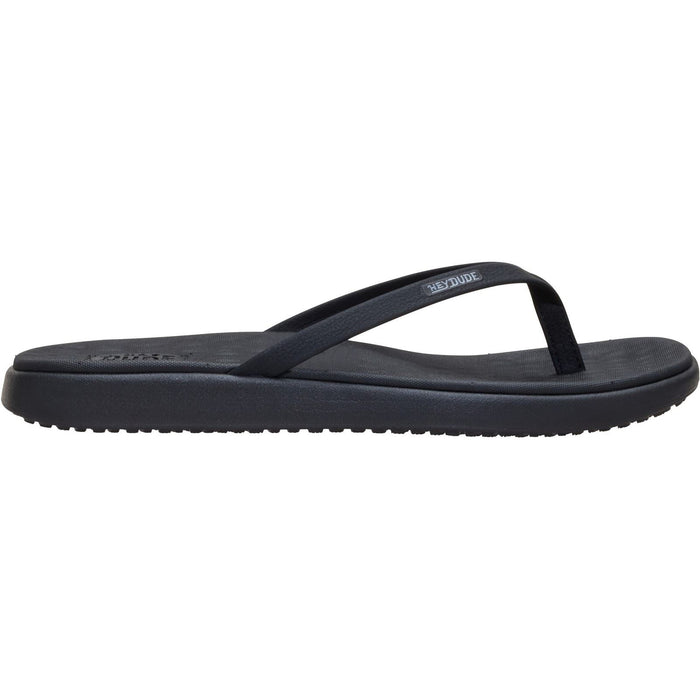 HEYDUDE Maui Breeze Polyurethane Women's Black/Black Flip Flops