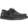 HEYDUDE Wally Elevated Basics Canvas Men's Black Shoes
