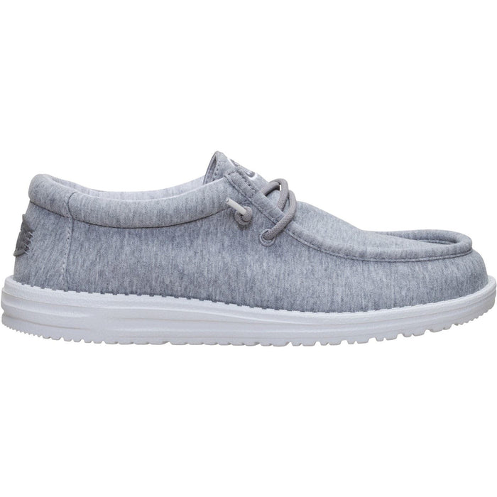 HEYDUDE Wally Stretch Jersey Textile Men's Grey Loafers
