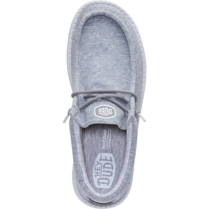 HEYDUDE Wally Stretch Jersey Textile Men's Grey Loafers