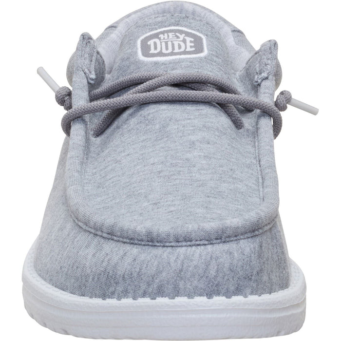 HEYDUDE Wally Stretch Jersey Textile Men's Grey Loafers