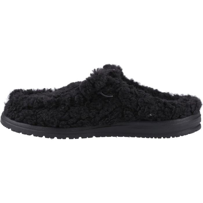 HEYDUDE Wally Synthetic Men's Black/Black Mules
