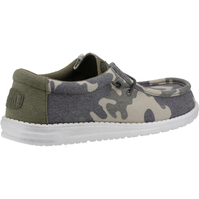 HEYDUDE Wally Washed Camo Synthetic Men's Camo Shoes