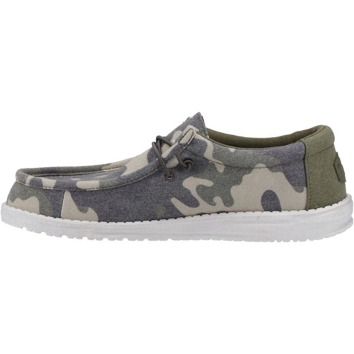 HEYDUDE Wally Washed Camo Synthetic Men's Camo Shoes