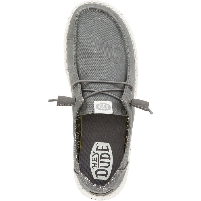 HEYDUDE Wendy Canvas 100% Cotton Women's Dark Grey Shoes