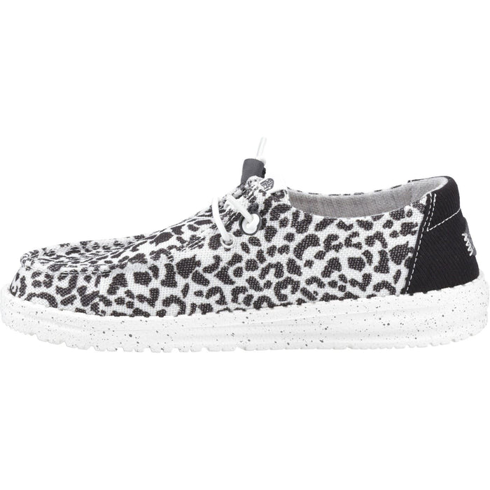 HEYDUDE Wendy Leopard Cotton Blend Women's Black/Grey Shoes