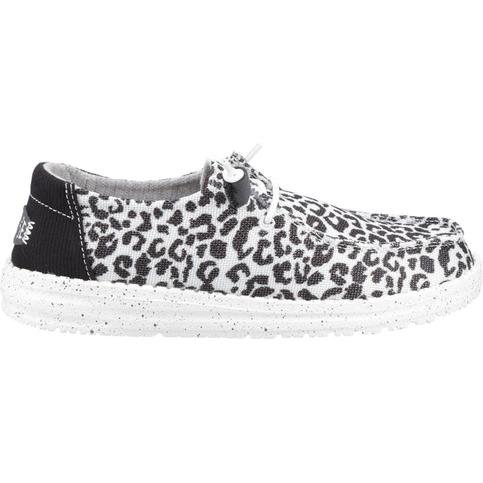 HEYDUDE Wendy Leopard Cotton Blend Women's Black/Grey Shoes