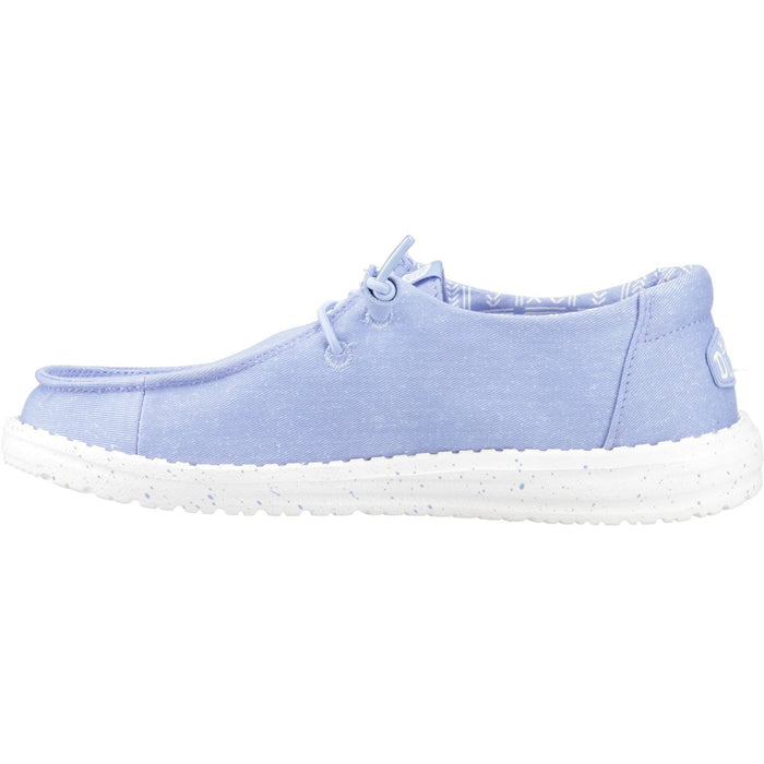 HEYDUDE Wendy Stretch Canvas Textile Women's Hydrangea Blue Loafers