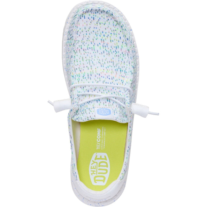 HEYDUDE Wendy Stretch Polyester Women's White/Multi Loafers