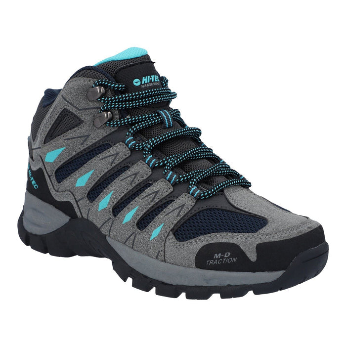 Hi-Tec Corzo Mid PU Suede Women's Graphite Grey/Dark Red Hiking Boots